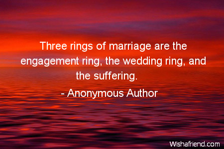 3 rings engagement ring wedding ring and the suffering